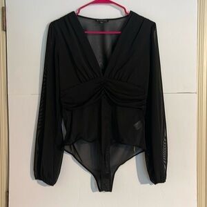 Stellaluce women’s size large sheer bodysuit blouse